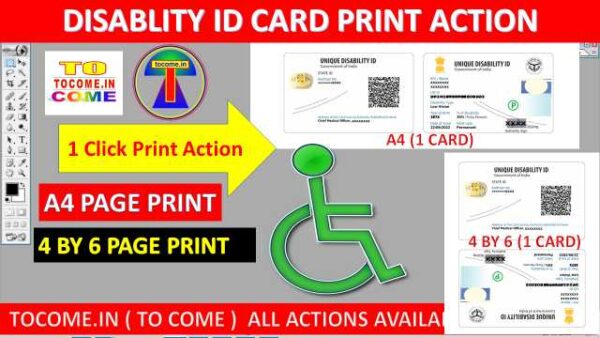 disability id card print action 1 click udid card print photoshop action tocome
