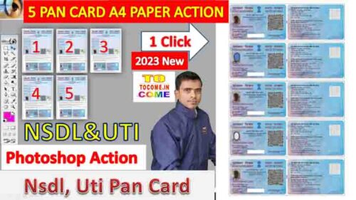 1 CLICK 5 PAN CARD ACTION DOWNLOAD 5 PAN CARD PRINT PHOTOSHOP ACTION DOWNLOAD BY TOCOME
